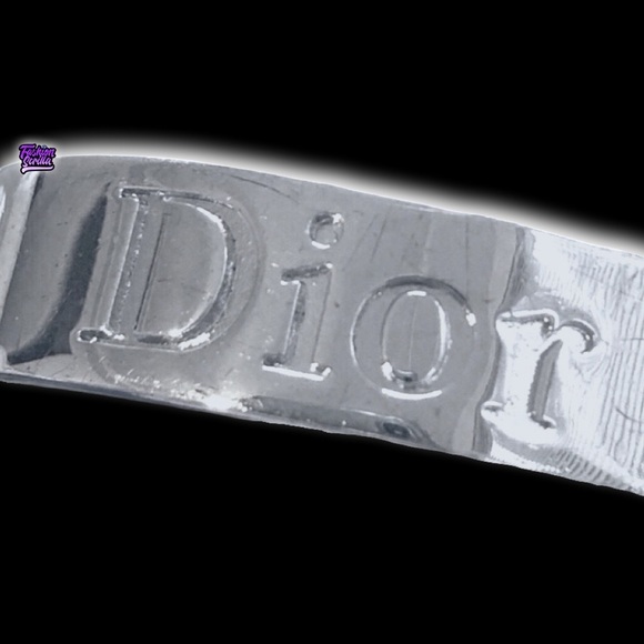 Vintage Dior John Galliano Vintage Silver Logo Cuban Link ID Runway Bracelet - Picture 1 of 16